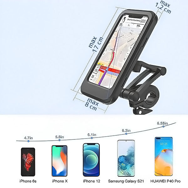 Suporte de Telemóvel Impermeável para Bicicleta | Fixação Magnética e Rotação 360°
