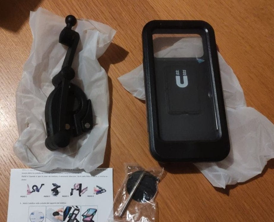 Suporte de Telemóvel Impermeável para Bicicleta | Fixação Magnética e Rotação 360°