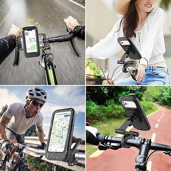 Suporte de Telemóvel Impermeável para Bicicleta | Fixação Magnética e Rotação 360°