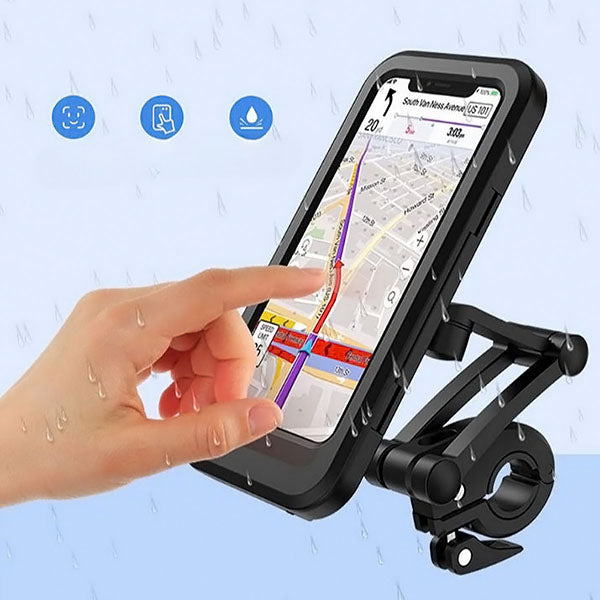 Suporte de Telemóvel Impermeável para Bicicleta | Fixação Magnética e Rotação 360°